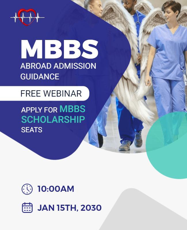 Mbbs Abroad Admission Guidance Webinar Flyer Template