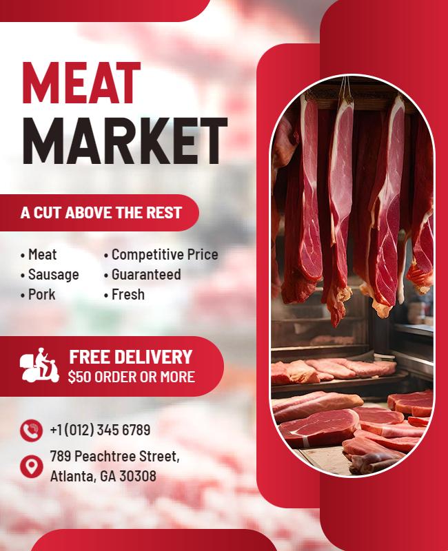 Meat Market Promotional Flyer Template