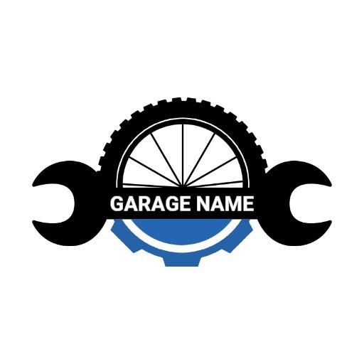 Mechanical Gear and Wrench Design for Garage Name Logo Template