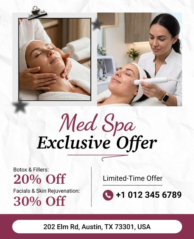 Med Spa Exclusive Treatment Offer Flyer Template