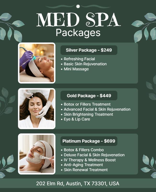 Med Spa Packages Promotion Flyer Template
