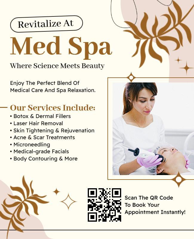 Med Spa Services Promotional Flyer Template
