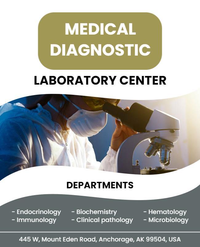 Medical Diagnostic Laboratory Services Flyer Template