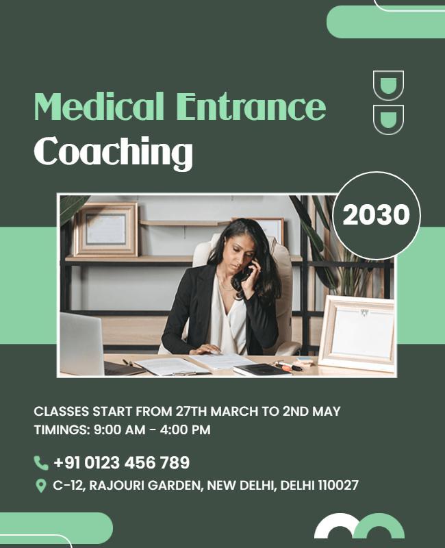 Medical Entrance Coaching Promotional Flyer Template