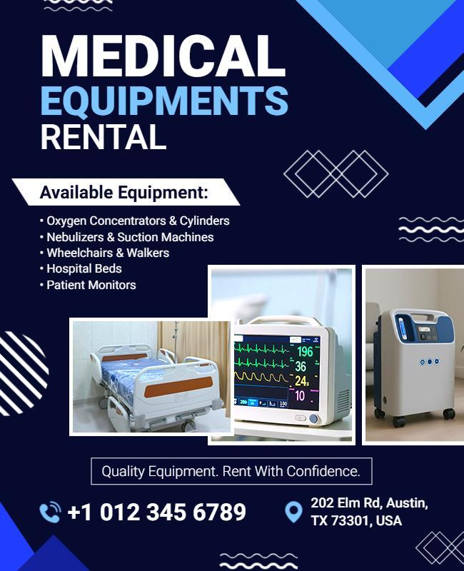 Medical Equipment Rental Service Flyer Template