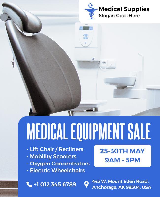 Medical Equipment Sale Promotional Flyer Template