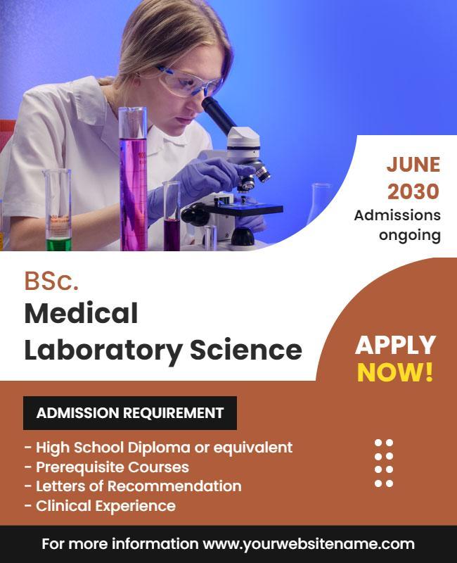 Medical Laboratory Science Program Flyer Template