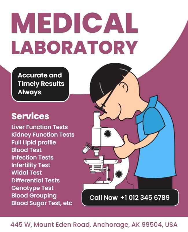 Medical Laboratory Services Promotional Flyer Template