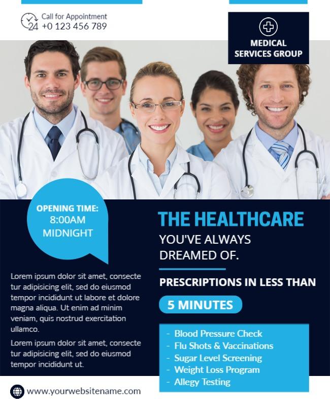 Medical Services Group Healthcare Flyer Template