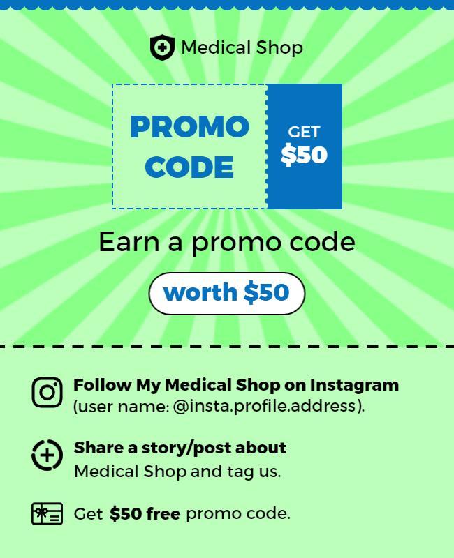 Medical Shop Instagram Promotion Flyer Template