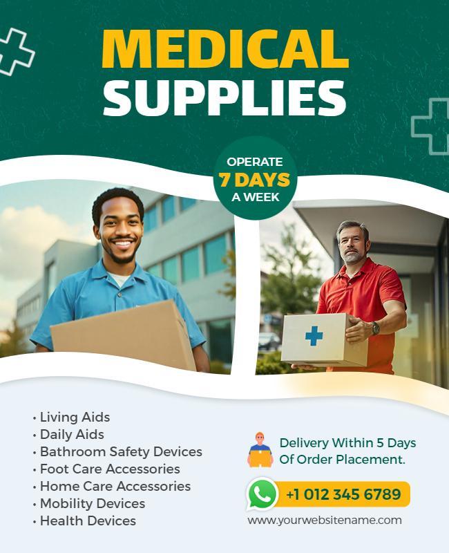 Medical Supplies Delivery Service Flyer Template