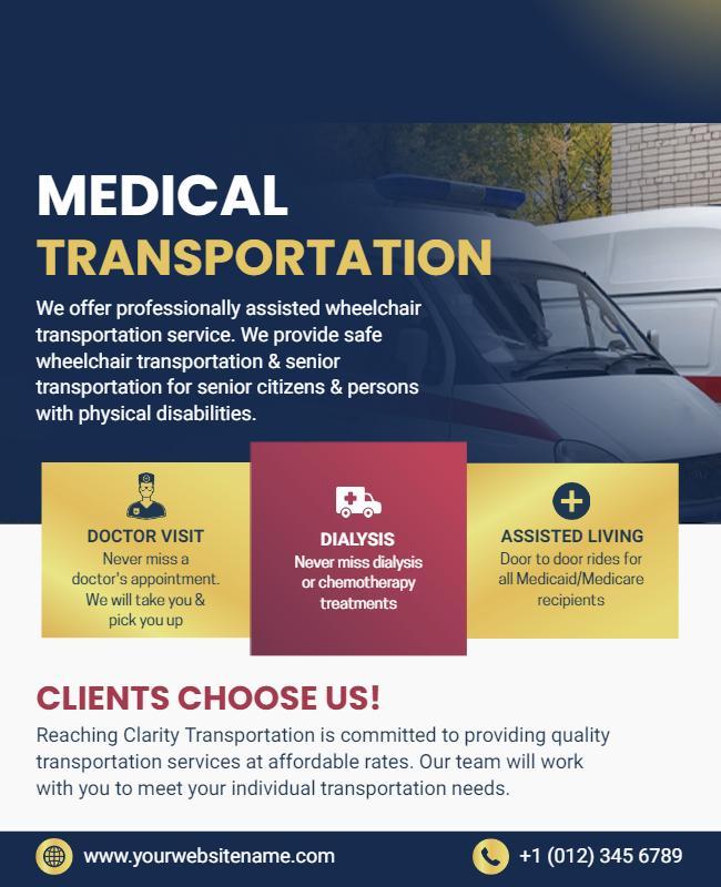 Medical Transportation Service Flyer Template