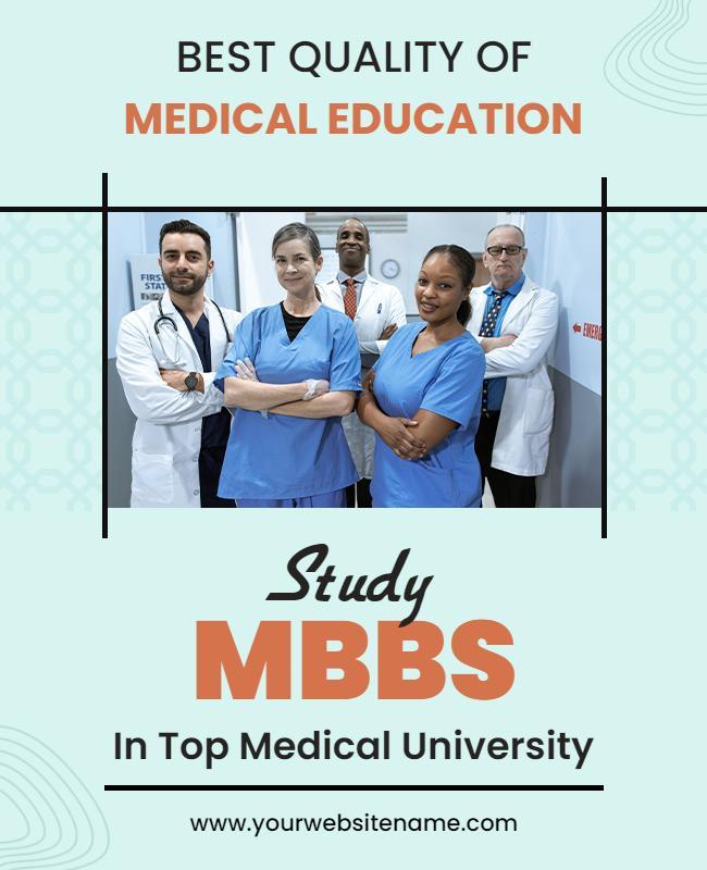 Medical University Study Mbbs Education Flyer Template