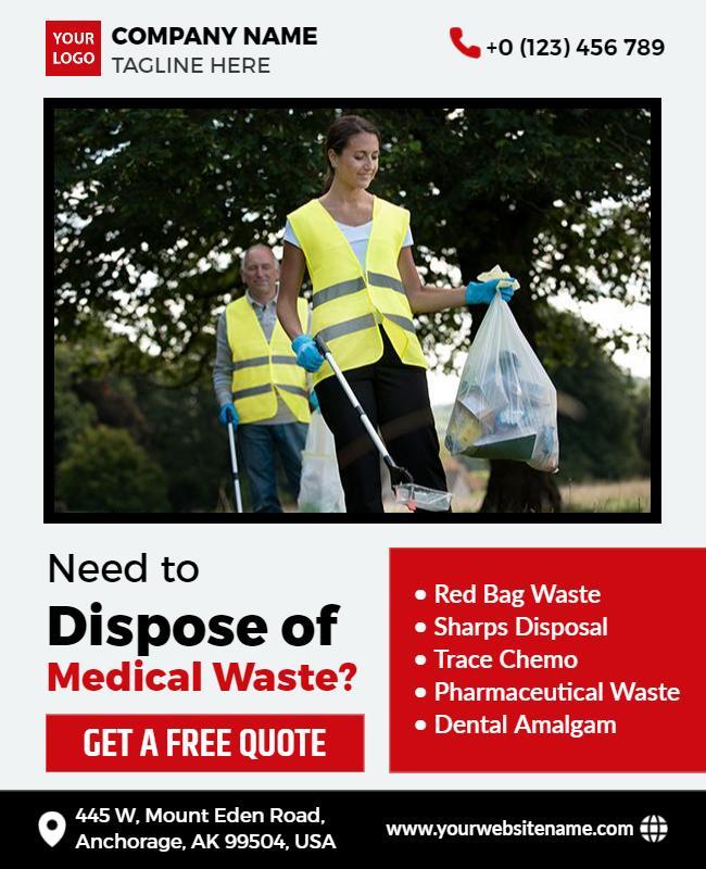 Medical Waste Disposal Service Flyer Template