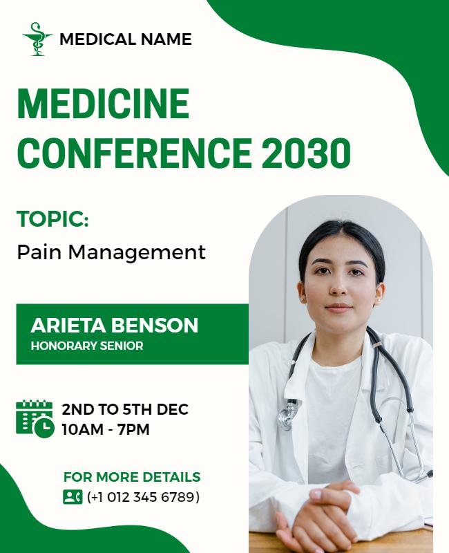 Medicine Conference on Pain Management Flyer Template