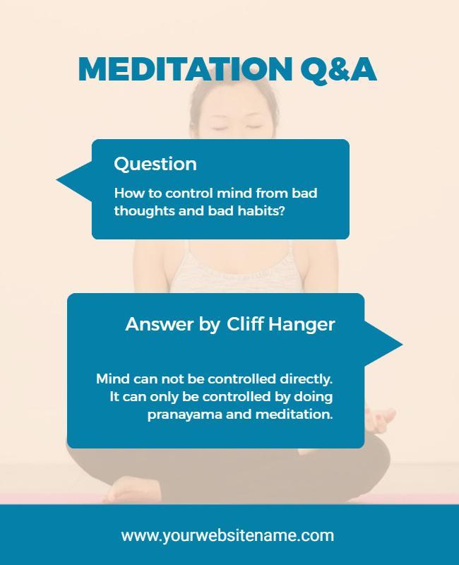 Meditation Qa Session Flyer Template