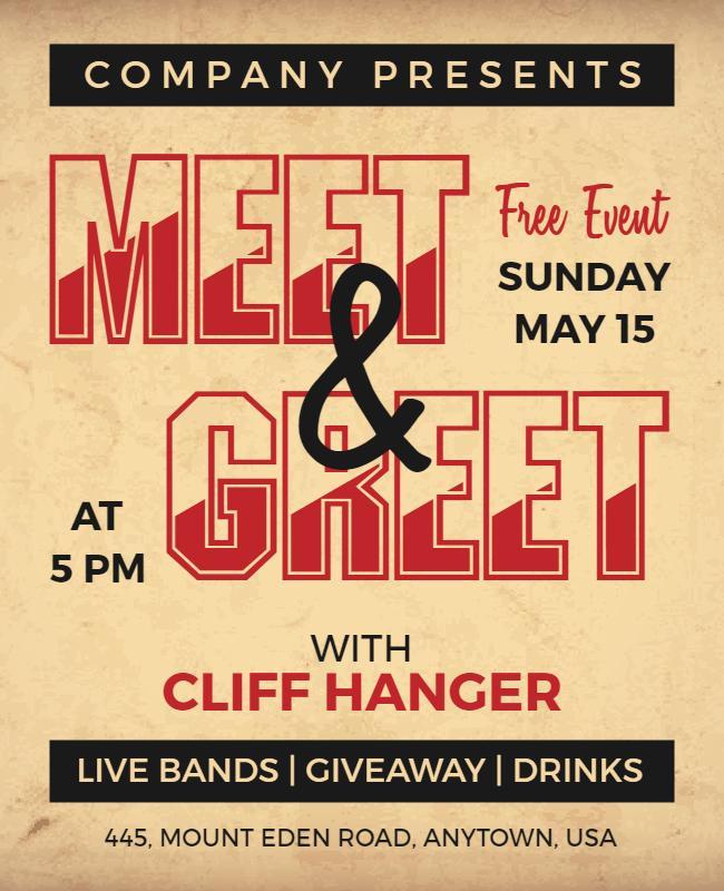 Meet and Greet Event Flyer Template