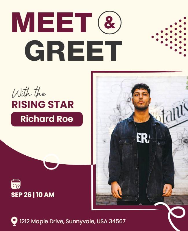 Meet and Greet with Rising Star Flyer Template