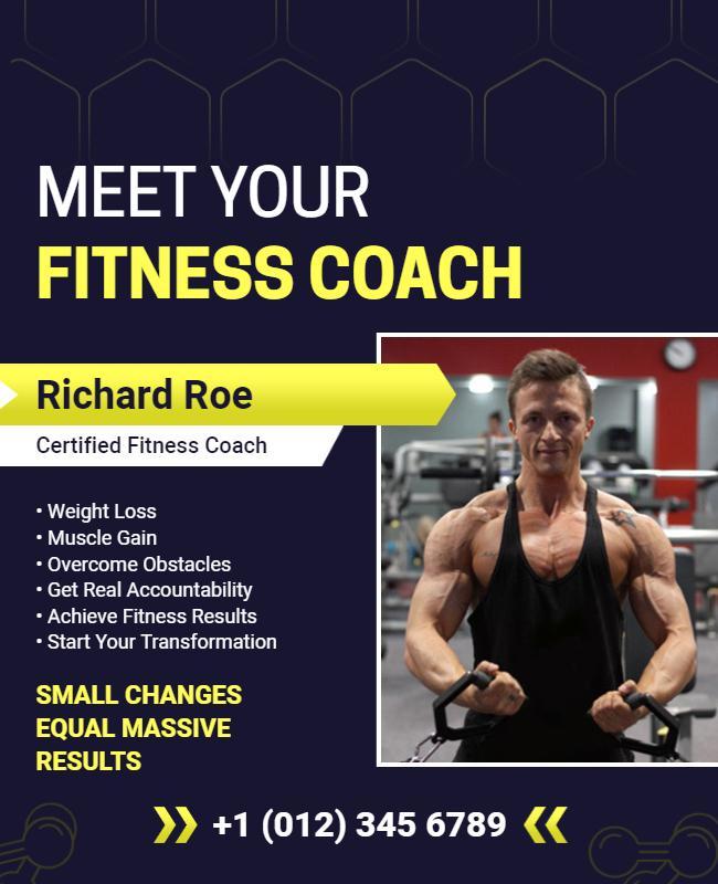 Meet Your Personal Fitness Coach Flyer Template