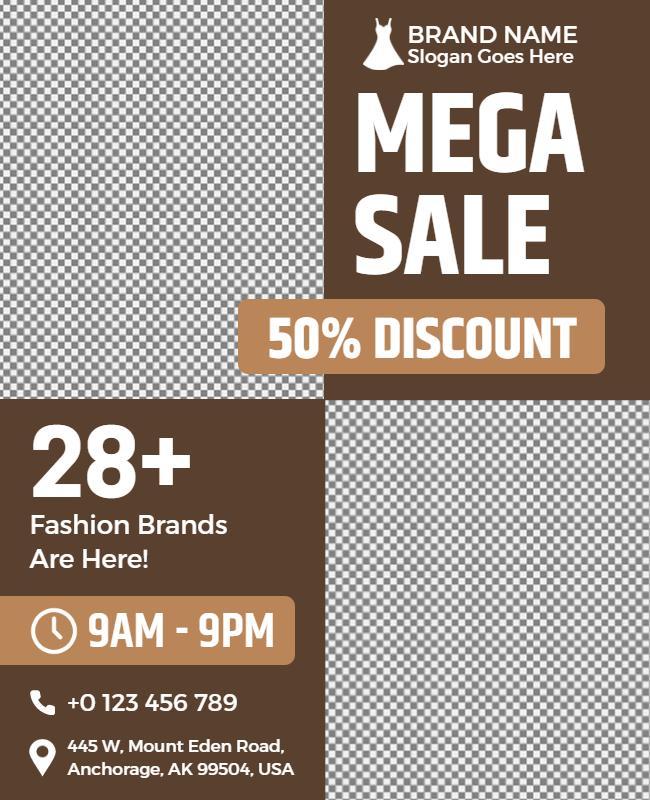 Mega Fashion Sale Discount Flyer Template