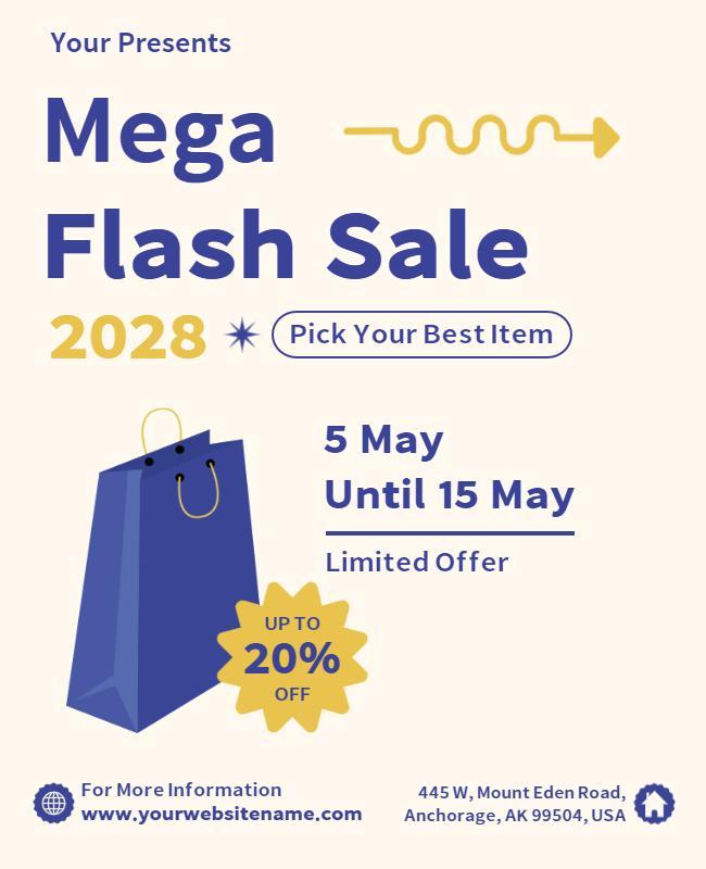 Mega Flash Sale Promotional Flyer Template