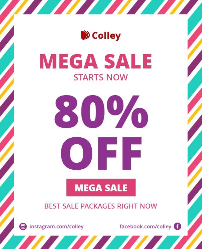 Mega Sale Discount Event Flyer Template