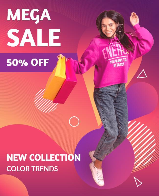 Mega Sale Event with New Collection Flyer Template