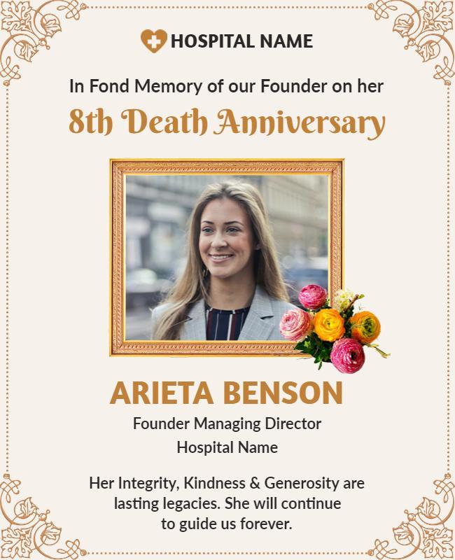 Memorial Anniversary Tribute Flyer Template