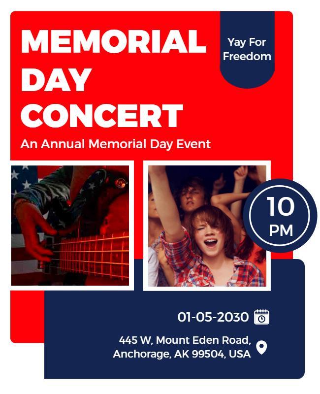 Memorial Day Concert Event Flyer Template