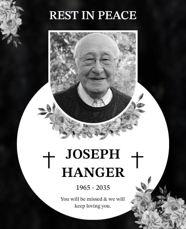 Memorial Service Tribute Flyer Template