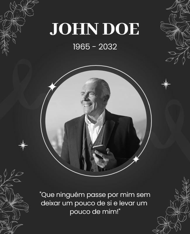 Memorial Tribute Celebration Flyer Template
