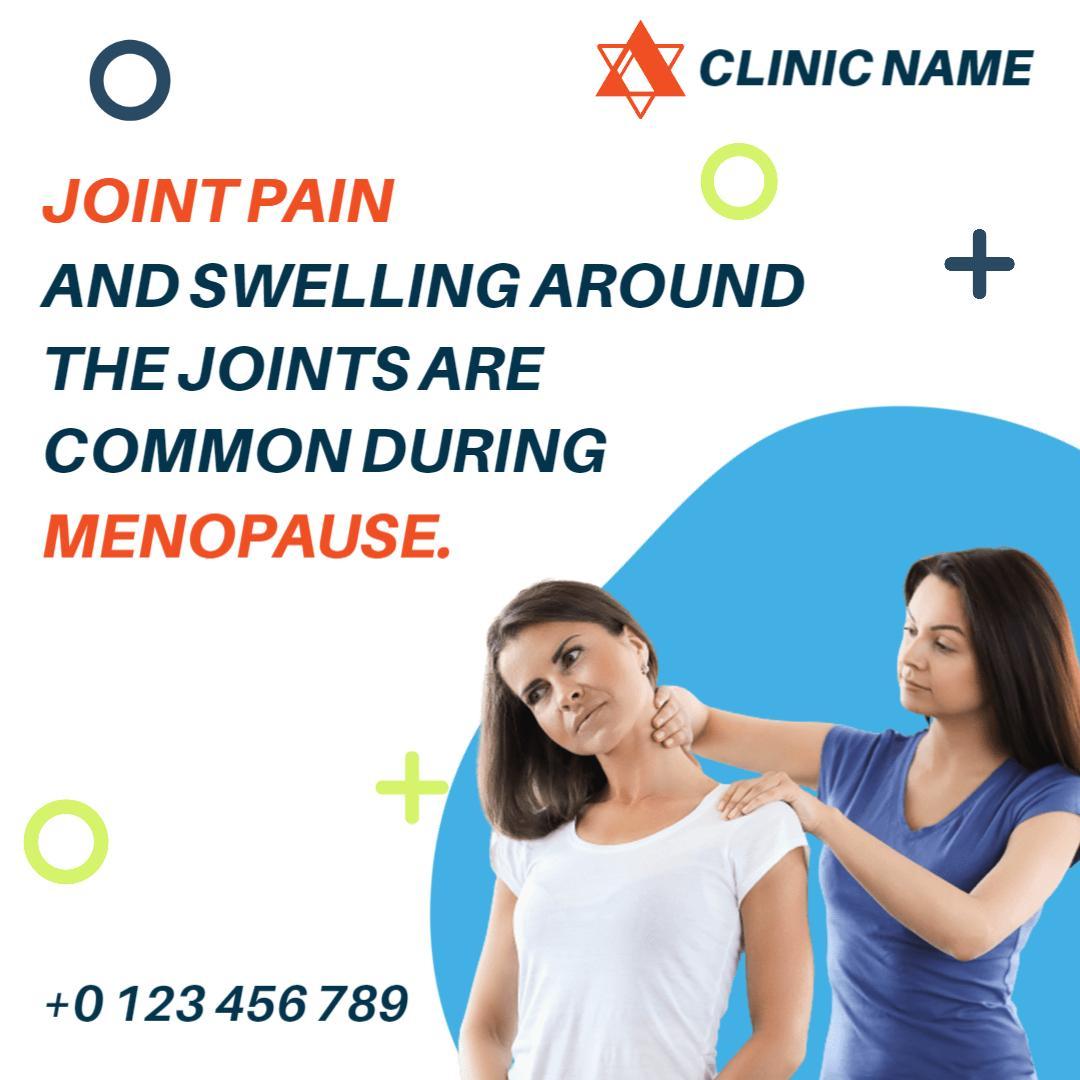 Menopause Joint Pain Relief Information Clinic Ad Template