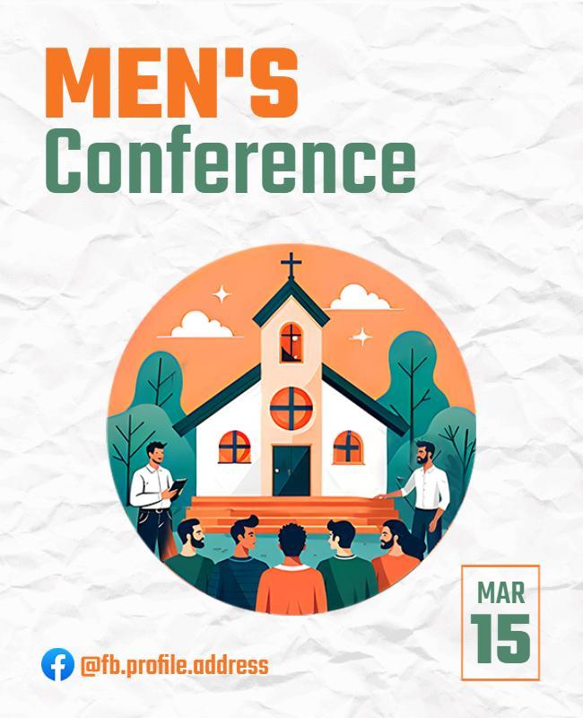 Men's Church Conference Gathering Flyer Template