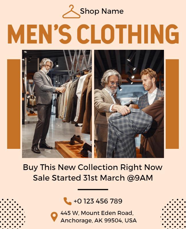 Mens Clothing Sale Event Flyer Template