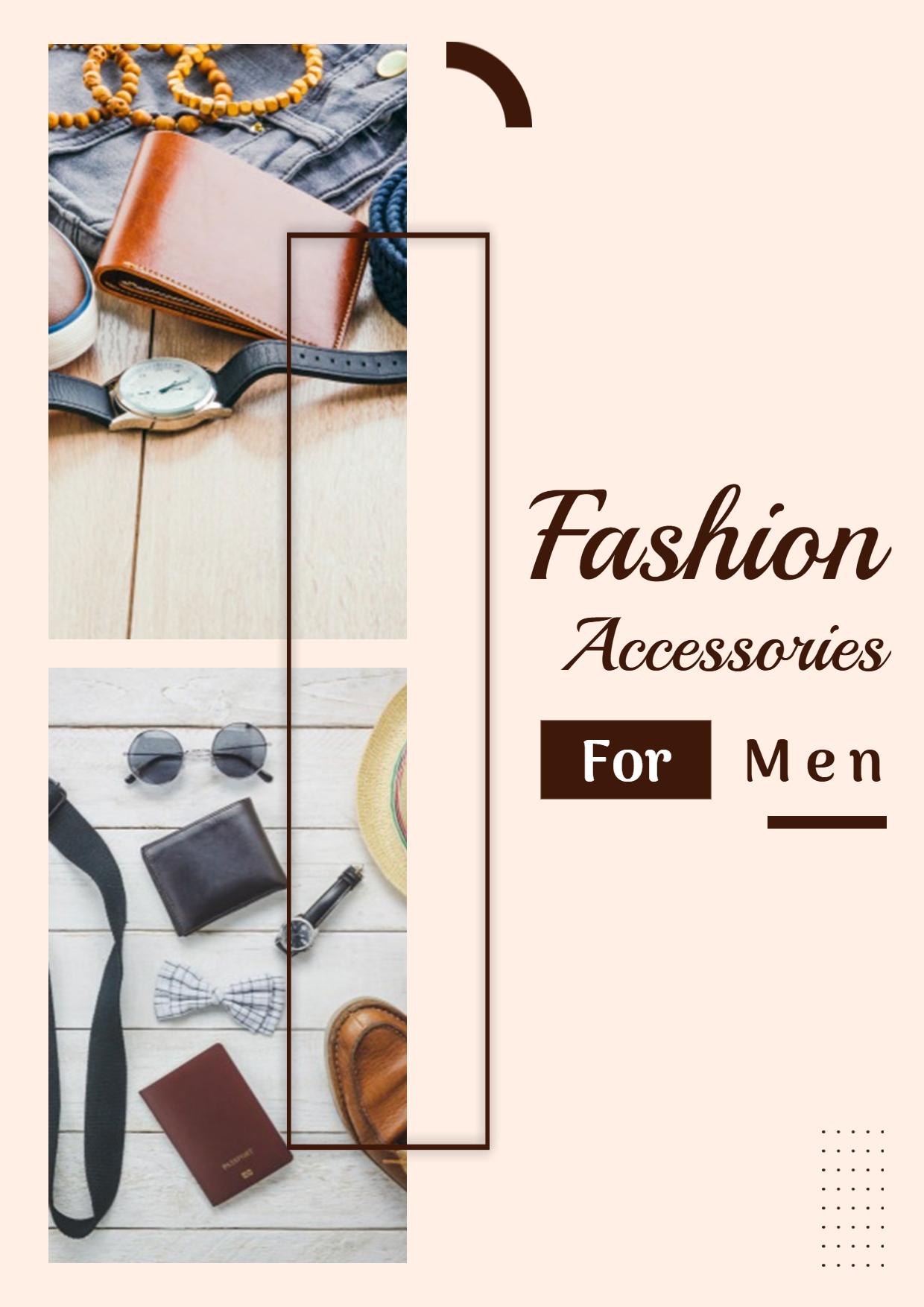 Men's Fashion Accessories Catalog Brochure Template