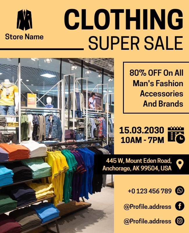 Mens Fashion Super Sale Flyer Template