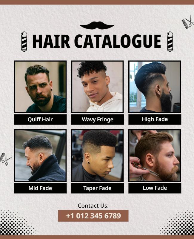 Mens Haircut Styles Showcase Flyer Template