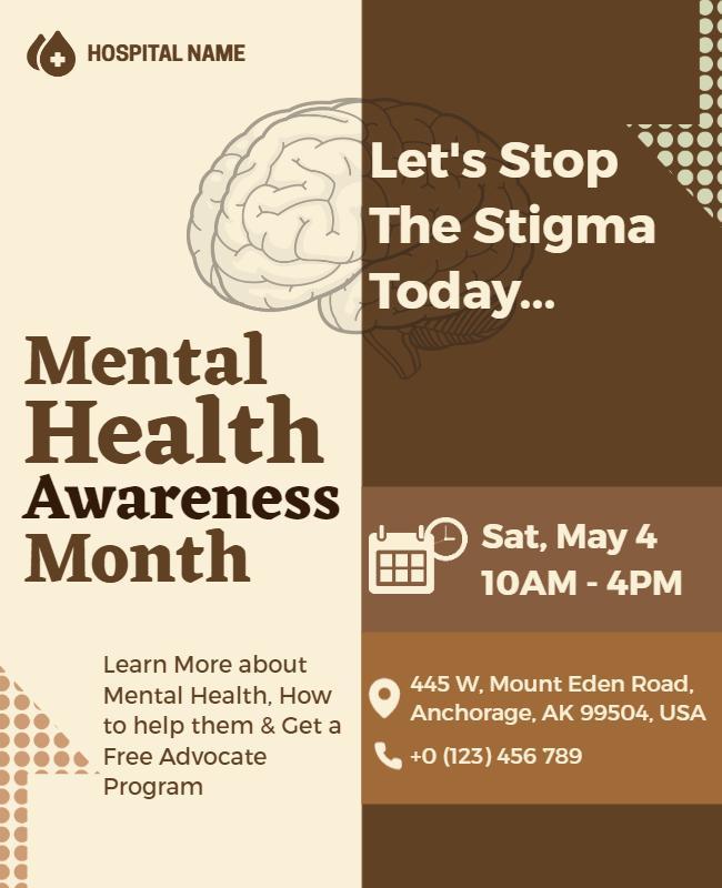 Mental Health Awareness Event Flyer Template