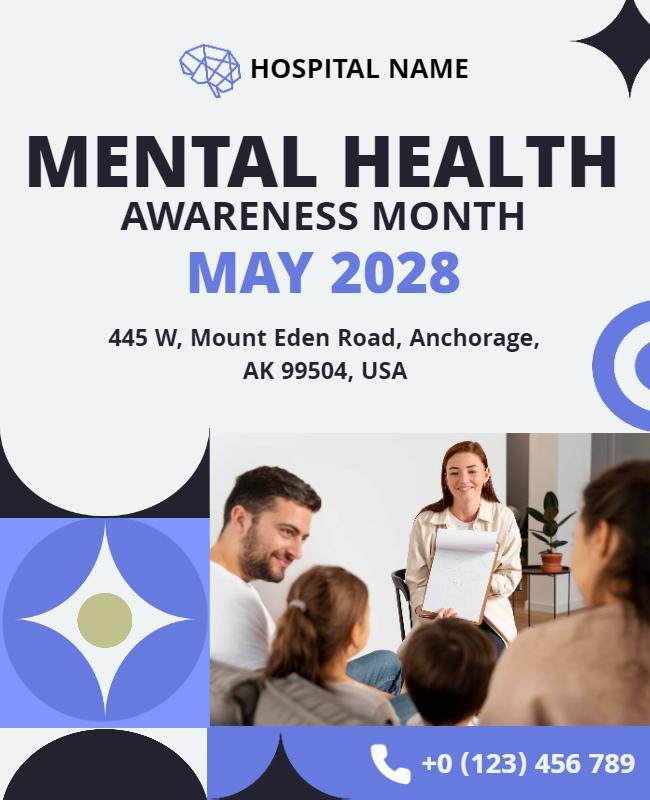 Mental Health Awareness Month Flyer Template