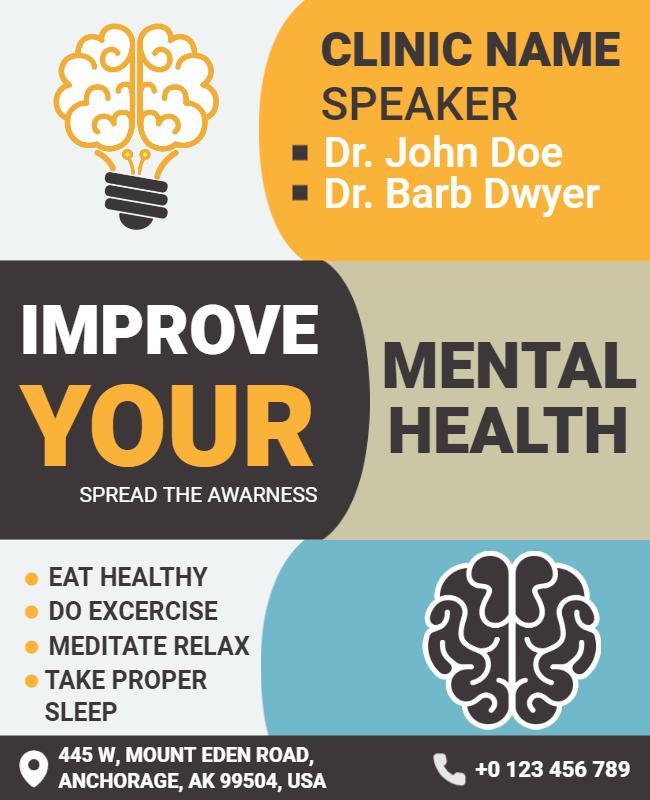 Mental Health Awareness Seminar Flyer Template