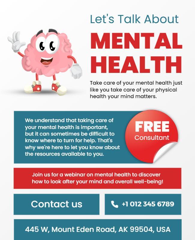 Mental Health Awareness Webinar Flyer Template