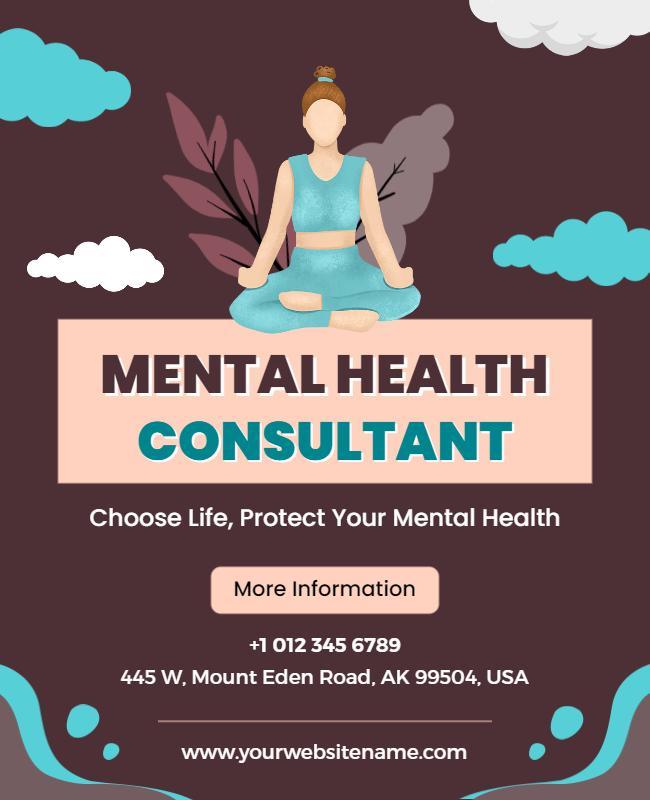 Mental Health Consulting Services Flyer Template