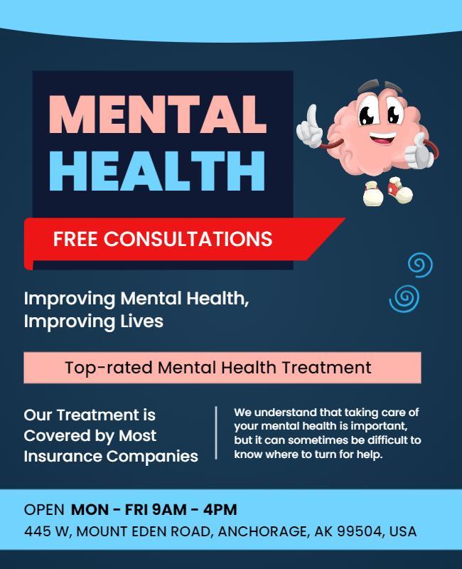 Mental Health Free Consultation Flyer Template