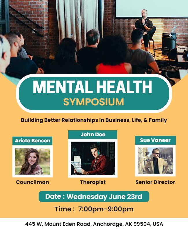 Mental Health Symposium Event Flyer Template