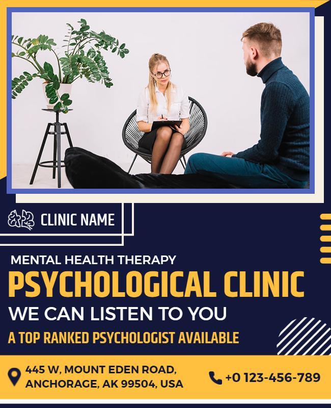 Mental Health Therapy Clinic Flyer Template