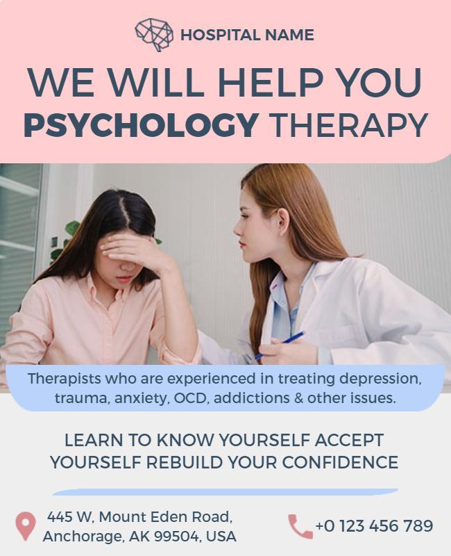 Mental Health Therapy Promotion Flyer Template