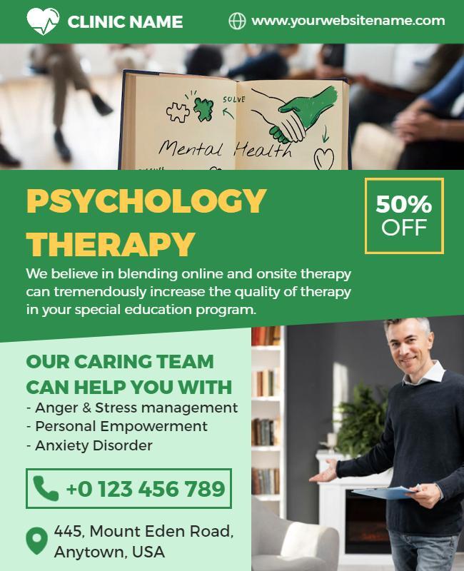 Mental Health Therapy Services Flyer Template