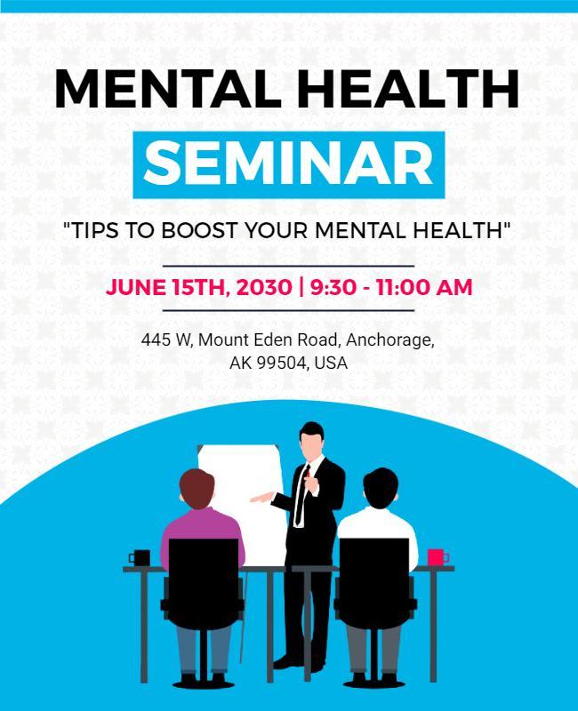 Mental Health Tips Seminar Flyer Template