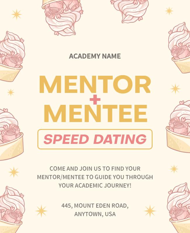 Mentor Mentee Speed Dating Event Flyer Template