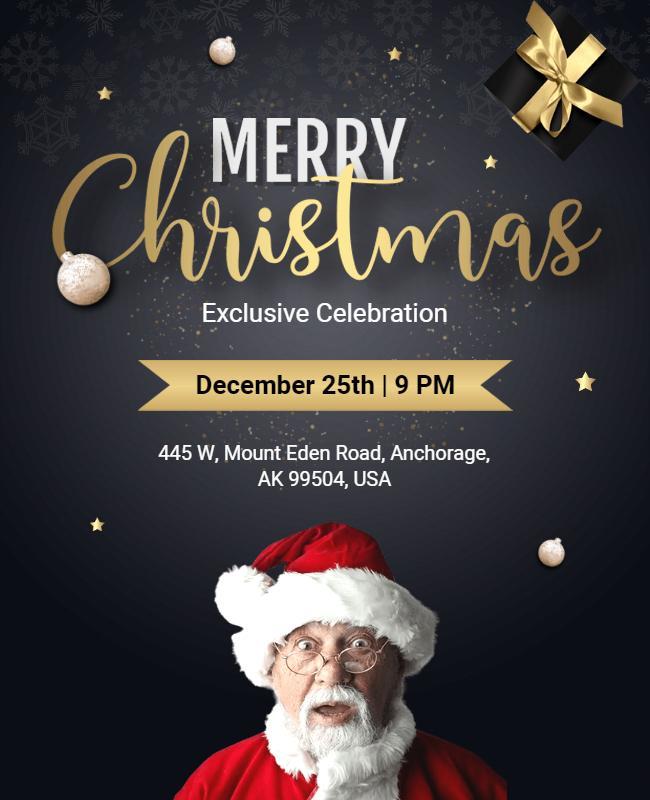 Merry Christmas Exclusive Celebration Flyer Template